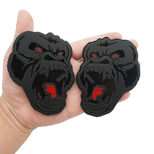 Emblemas de gorila 3D tuning decoración para puertas de coche moto y camión kit de 2 piezas