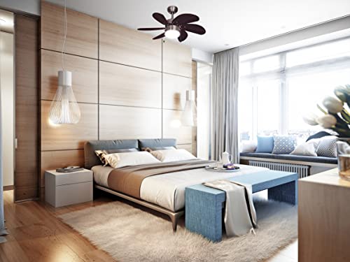 Bestron Deckenventilator mit Beleuchtung und 3 Geschwindigkeitsstufen