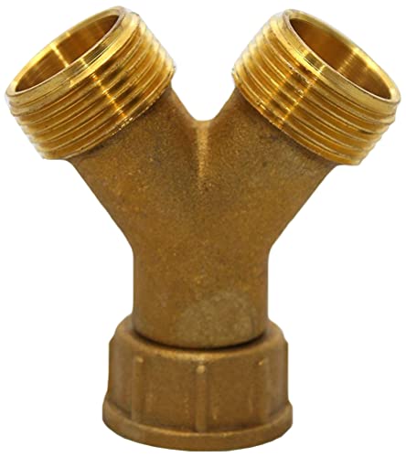 Solid Brass washing machine Y piece connector, Highly recommended over plastic/PVC YPiece by LP Supplies