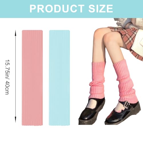 Image of 2 Pcs Leg Warmers Y2k, Leg Warmers, Y2k Accessories, Cute Kawaii Cream Legwarmers for Women Winter