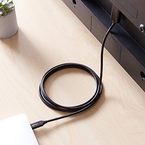 Image of Amazon Basics USB-C to HDMI Cable Adapter, Thunderbolt 3 Compatible, 4K@30Hz, Plug and Play, 6-Foot, Black