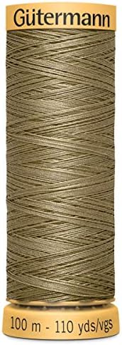 100% Natural Cotton Thread by Gutermann for Sewing and Quilting - 100m Spools - Colour Number WHT - 1 x 100m Spool