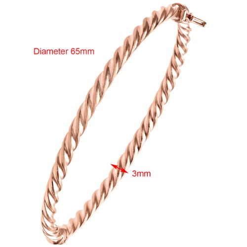 Brazalete de oro rosa 9K sin gemas Citerna regalo de aniversario 2