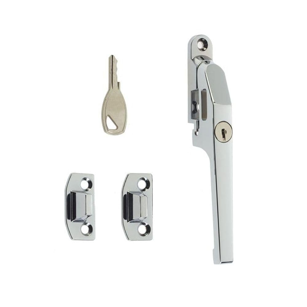 Polished Chrome Locking Window Casement Fastener