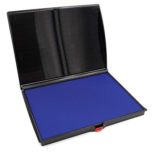 Extra Large Premium Blue Ink Stamp Pad - 5 by 7 - Quality Felt Pad