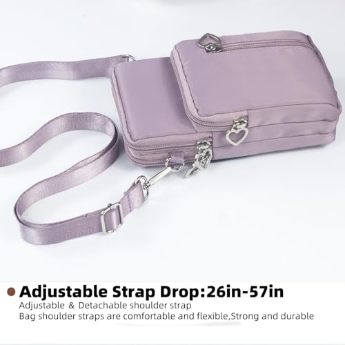 Image of JANKS Small Crossbody Bag for Women - Mini Phone Purses with Crossbody Strap and Wallet - Nylon Arm Bag