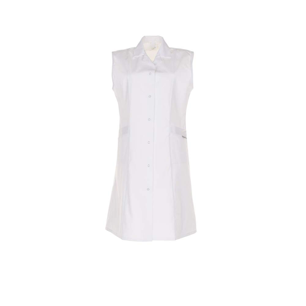 Blouse professionnelle femme sans manches Planam pour l'été en cabinet médical