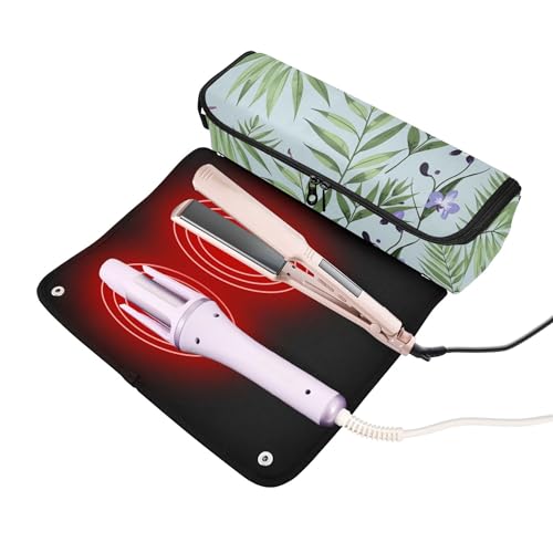 Organizador 2 en 1 con tapete térmico para herramientas de cabello miniatura 2