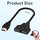 HDMI Splitter Adapter Monitore 2 in 1 out Stecker 1080P HDMI Dual-Ausgang Verteiler 30cm Doppelstecker Anschluss Kabel für Projektor HDTV LED Adaptateur répartiteur 1080p mâle vers Double-Hdmi
