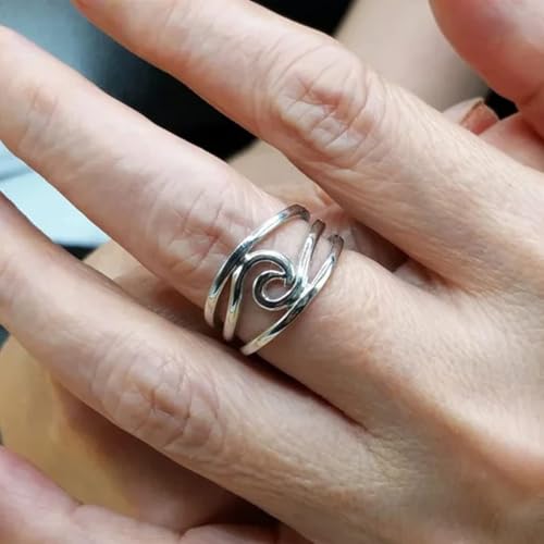 Bague Ocean Argent Géométrique, Bijou Minimaliste Haute Qualité - 4