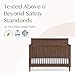 Delta Children Penelope 6-in-1 Convertible Crib - Greenguard Gold Certified, Teak Brown