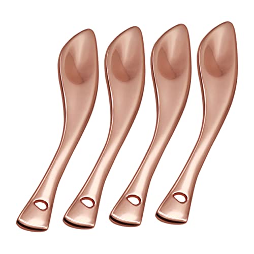 VOSAREA Metal Cream Scoops 4pcs Eye Cream Spoons Makeup Tool for Cosmetics Applicati