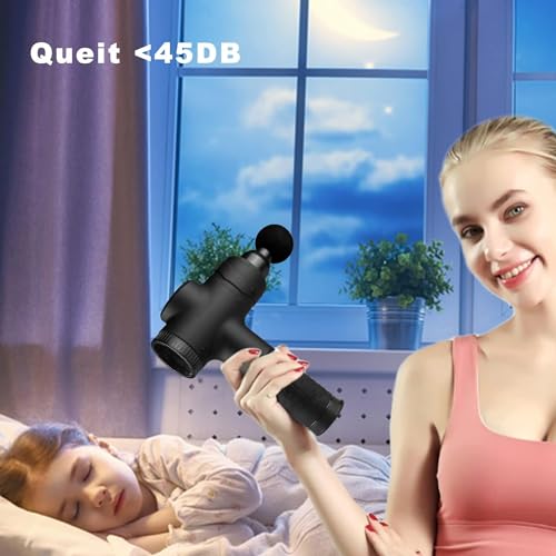 Deep Tissue Massage Gun for Athletes: 30 Speed, LED Screen, 10 Heads