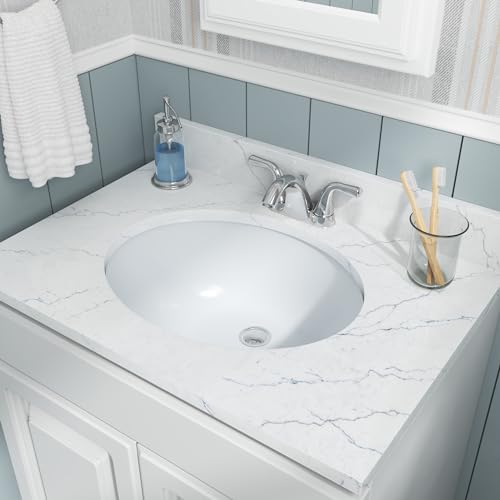 Msi 1714 17 Inch X 14 Inch Oval Porcelain Ceramic Undermount Bathroom Vanity Vessel Sink thumb #1