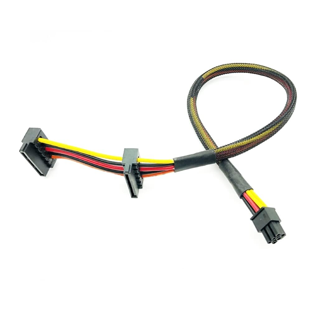 hdd ssd power cable sata to 6 pin for dell model d13s desktop (2 sata