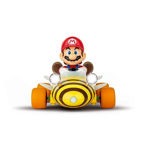 Carrera RC Mario Kart Bumble V, Mario f&uuml;r Kinder ab 6 Jahren ferngesteuertes Auto mit Nintendo-Lizenz & Scheinwerfern bei Nacht, bis zu 9km h dynamische Figurbewegung Geschenke zu Ostern 370181064