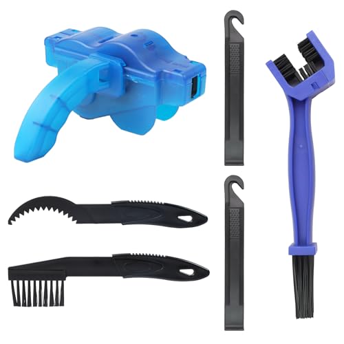 6 PCS Kit de Cepillo de Limpieza de Bicicletas, limpiador de cadenas bicicleta, limpia cadenas bicicleta park tool, kit limpieza bicicleta muc off, incluye depurador de cadena de bicicleta