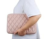ZhaoCo Puffy pokrowiec na laptopa 13-14 cali, miękki, lekki, ochronny futerał z kieszenią na notebooka MacBook Air/MacBook Pro 33.0 cm 14 cali - różowy