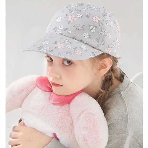 Peecabe Plain Toddler Baseball Hat Unisex Cotton Kids Trucker Hat Adjustable Baby Boys Sun Caps Girls Baseball Cap 1-5Y2