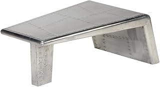 Aviator Coffee Table Aluminum Vintage Aircraft Airman Style, Centerpiece...