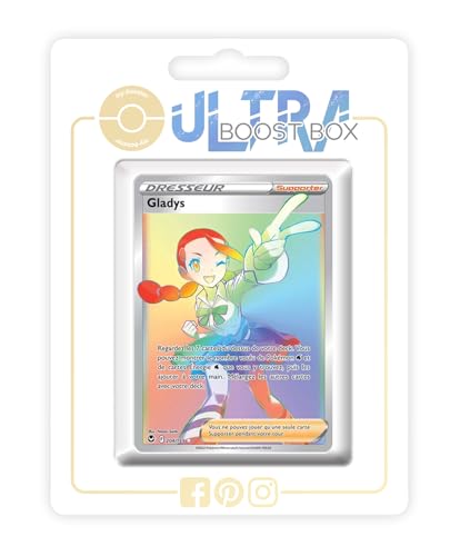 Gladys 204/195 Dresseur Arc en Ciel Secrète Épée et Bouclier 12 TCG