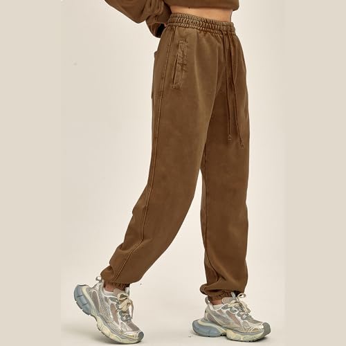 Hixiaohe Joggers for Women Casual Baggy Acid Wash Sweatpants High Waisted Workout Pants Vintage Batik Athletic Pant3