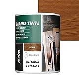 tinta para madera color roble Barniz Tinte sintético, especial para teñir y barnizar todo tipo de maderas, como puertas, ventanas, persianas, marcos. Totalmente lavable. Formulado con pigmentos transparentes sin alterar el veteado de la madera. Secado Rápido. Resistente a golpes y al rayado. Impermeable, gran adherencia y elasticidad. No se escama ni cuartea.