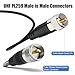RFAdapter CB Antenna Cable, RG8x Coax Jumper, 6ft UHF Male to Male Low Loss CB Coaxial Cables, 50 Ohm for HAM Radio Antenna
