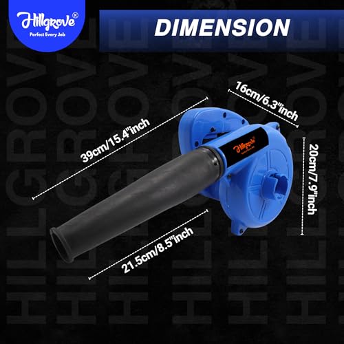 Image of Hillgrove HGCM004 Electric Air Blower and Suction Dust Cleaner with Screwdriver Set 800W /18000RPM for AC /Computer /Home with Air Blower Machine Gun Dust Cleaning Forward Curved Air Blower