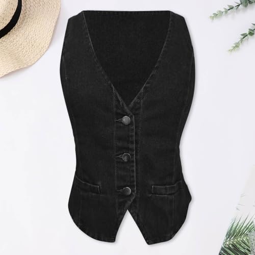 Chaleco vaquero para mujer ideal para excursiones al aire libre 4