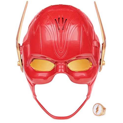 DC Comics, The Flash Hero Set, Iconic Mask with Visor and Ring, 10+ Unique Sounds and Lights, The Flash Kids Roleplay Costume for Boys and Girls, Batteries Included, Ages 4 and up
