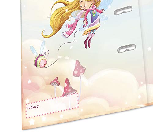 HERMA Ordner A4 Feen, 7 cm breit, Ringordner mit Kindergarten Motiv, bunter Aktenordner mit Innendruck für Jungen, Mädchen und Kinder