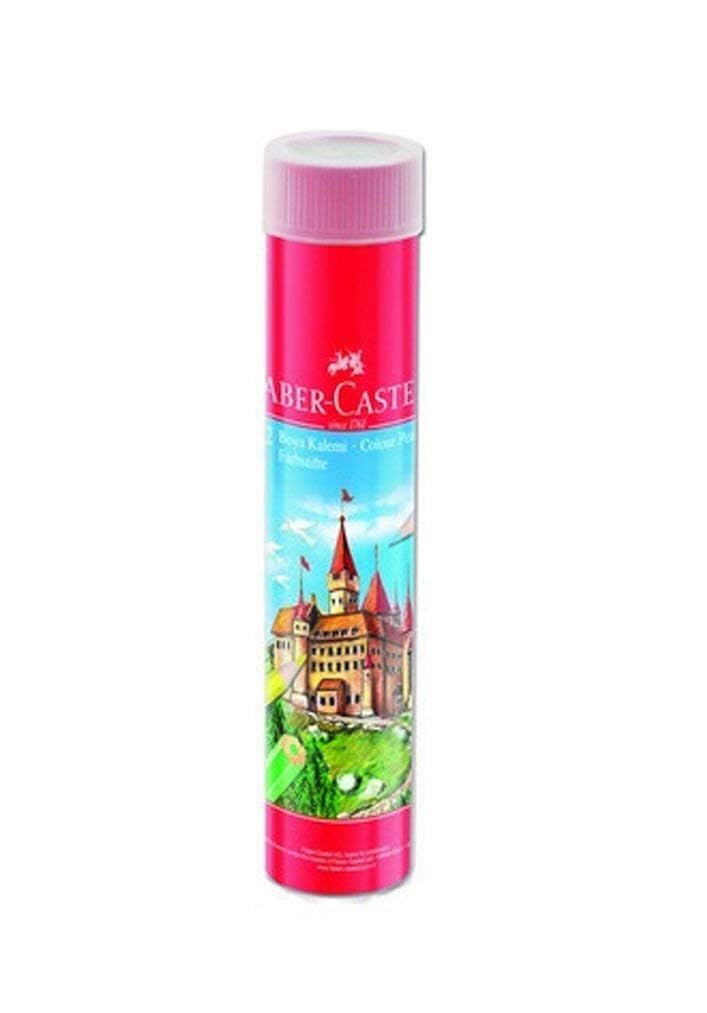 Faber-Castell Matita a tubo metallico, 12 colori