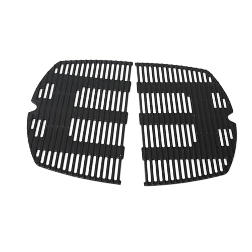 COGRICHBF Q300 Gusseisen Grillrost für Weber Q300 Q320 Q3000 Q3200 57060001 586002 404341 45 x32cm Gussrost Ersatzteile für Weber 7646 7584 2 Stück