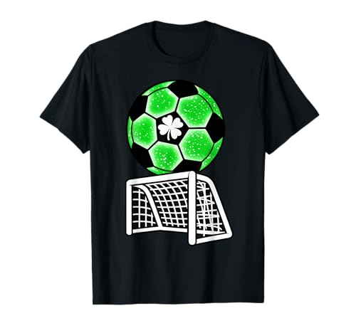 Soccer Shamrock Lucky Clover Irish St Patrick's Day Boys T-Shirt