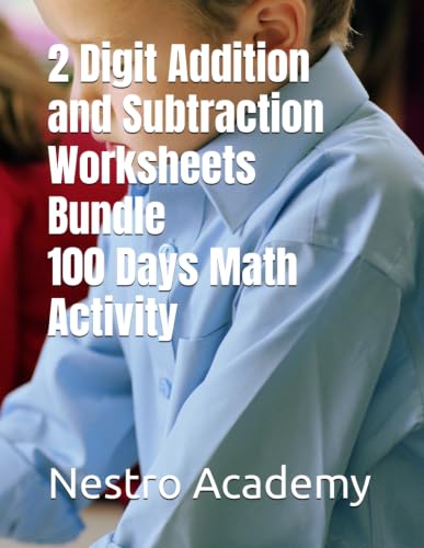 2 Digit Addition and Subtraction Worksheets Bundle, 100 Days Math Activity Book PDF image 2
