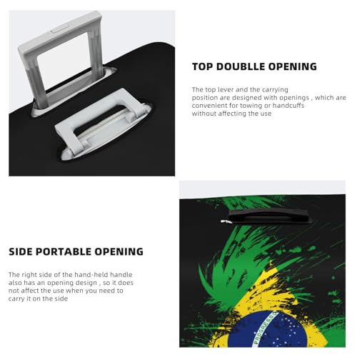 Travel Luggage Cover Brazil Brazilian Flag Fashion Washable Baggage Suitcase Protector Fit For 18-32 Inch Luggage4