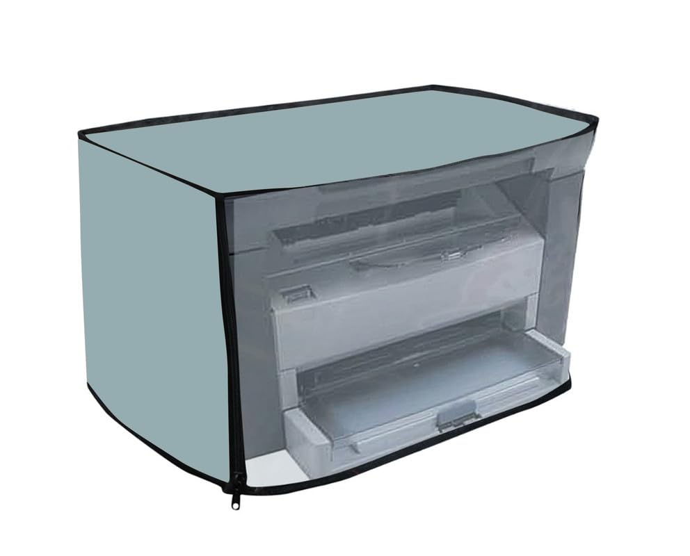 PVC Waterproof and Dustproof Printer Cover for HP Laserjet M1005 Printer with Zipper, Size (17 x 11 x 11.12) Inches, Grey Colour.-image-49
