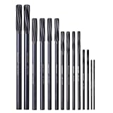 Jerax tools M2 High Speed Steel Premium Chucking Reamer Set, 14 pcs Over and Under Sizes 0.1240'' Thru 0.5010'', Spiral Flute, Enlarge, Smoothing and Finishing Holes