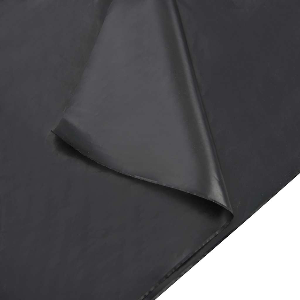 Pellicola per sabbiera nera in resistente materiale PE, 120 x 110 cm, base ritagliabile per sabbiera per bambini, protegge da erbacce, animali e insetti