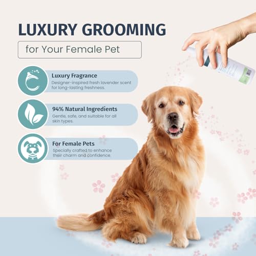 Natural-Female-Pet-Cologne-Powdery-Floral-Scent-3-in-1-Deodorizing-Conditioning-Moisturizing-Spray-for-Dogs-Cats-Long-Lasting-Fragrance-Gentle-on-Skin-Perfect-for-Daily-Use-8-fl-oz Natural Female Pet Cologne Powdery Floral Scent 3 in 1 Deodorizing Conditioning Moisturizing Spray for Dogs Cats Long Lasting Fragrance Gentle on Skin Perfect for Daily Use 8 fl oz