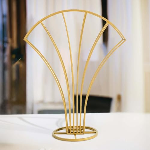 Efavormart Gold Fan Shape Centerpiece