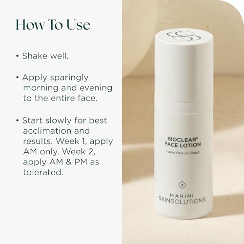 Marini SkinSolutions Bioclear Face Lotion - Triple-Acid Resurfacing Product to Reduce Appearance of Fine Lines, Wrinkles, Acne, Pores, Redness, Discoloration - Cruelty Free - Made in the USA - 1 oz
