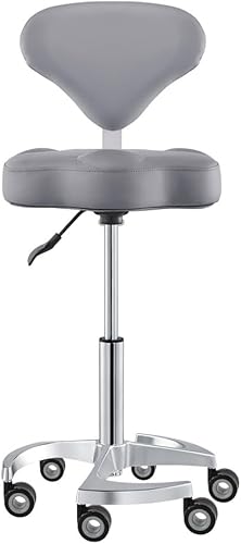 Miniatura 9 de Dir Taburete médico ajustable multiusos taburete de rodillo para salón y spa con ajustes de respaldo Zen - Gris