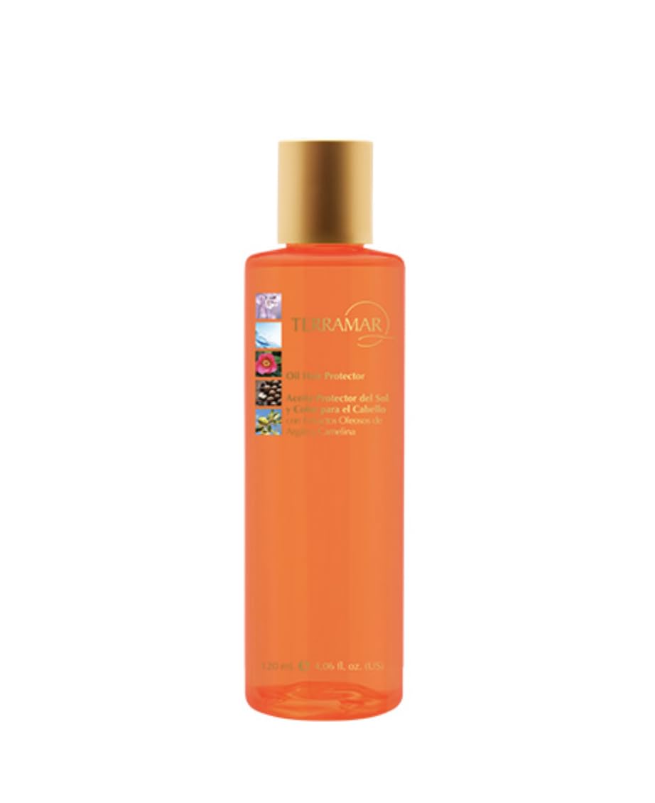 Terramar Hair Oil for Color-Treated Hair – UV Protection, Color Fade Defense & Shine Boost – with Argan & Camelina Oils, Hydrating Leave-In Treatment – 120 ml