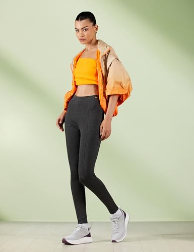 Image of Van Heusen Women's Stretch Fit High Rise Athleisure 4 Way Stretch Treggings - Body Hug, Flexible Waistband