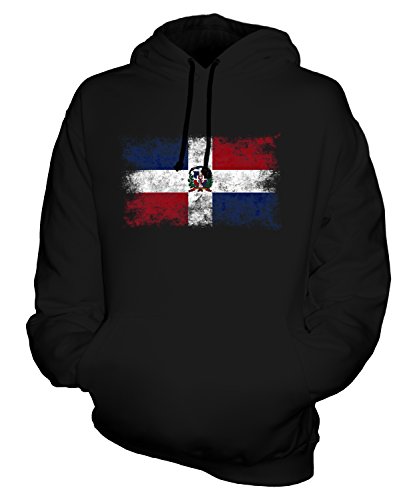 Unisex Dominican Republic Distressed Flag Mens/Womens Hoodie