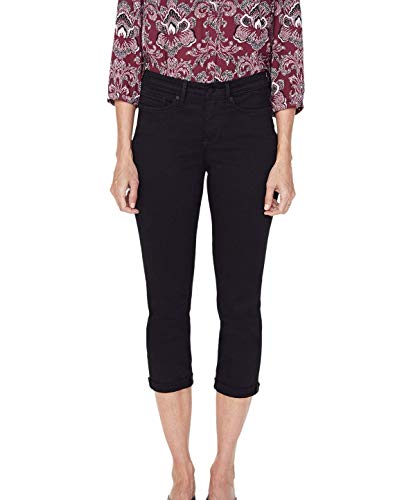NYDJ Petite Petite Chloe Capri Jeans in Black Black 4P 21