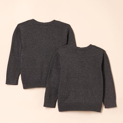 Image of Amazon Essentials Unisex Kids and Toddlers' V-Neck Cotton Uniform Cardigan Sweaters, Pack of 2