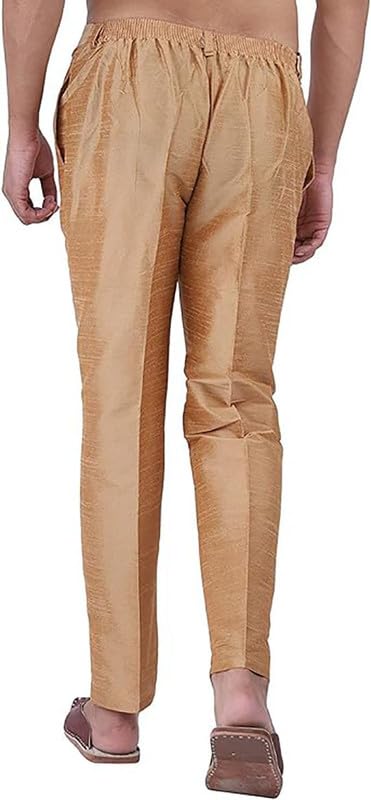 Dupion Silk Traditional Ethnic Sherwani Bottom Pants Trousers Regular Fit Pajama2
